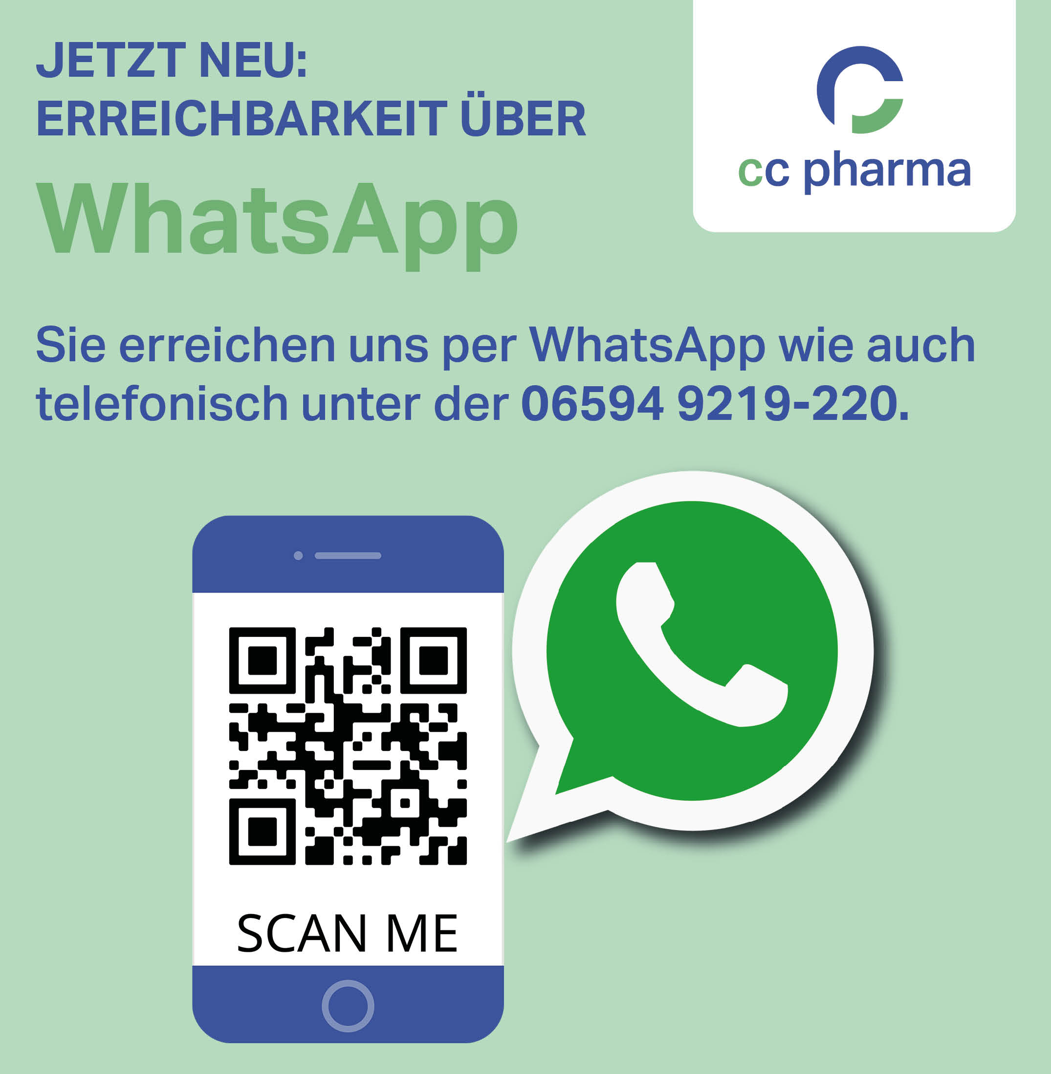NEU: Kontaktieren Sie uns über WhatsApp